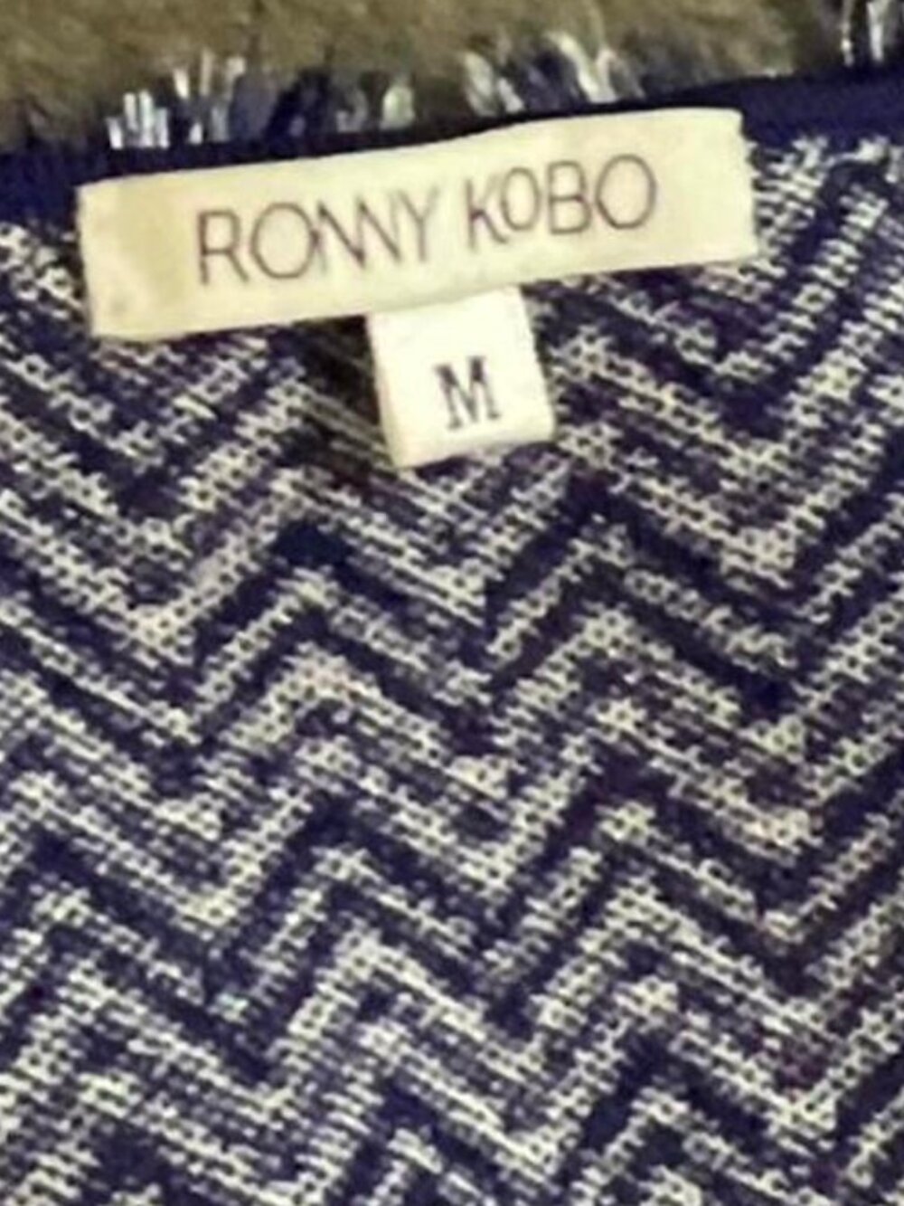 Ronny Kobo 'Tyanna Chevron Print Fringe Bodycon Dress', Size M, Stylish, Flirty - Picture 6 of 6